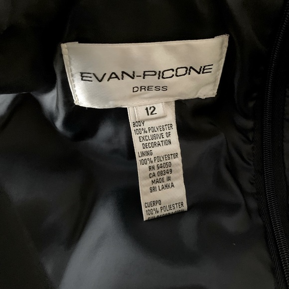 Gorgeous mini black tuxedo style prom party dress black satin double collar US12 - Picture 10 of 10